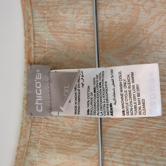 Chico's medallion Print Ruana Wrap Gauzy Embroidery Beachy Vacation Cover-up - Picture 8 of 11